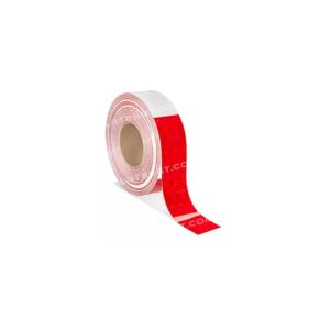 CINTA REFLEJANTE 3M ROJO/BLANCO 2"X9.14 MTS