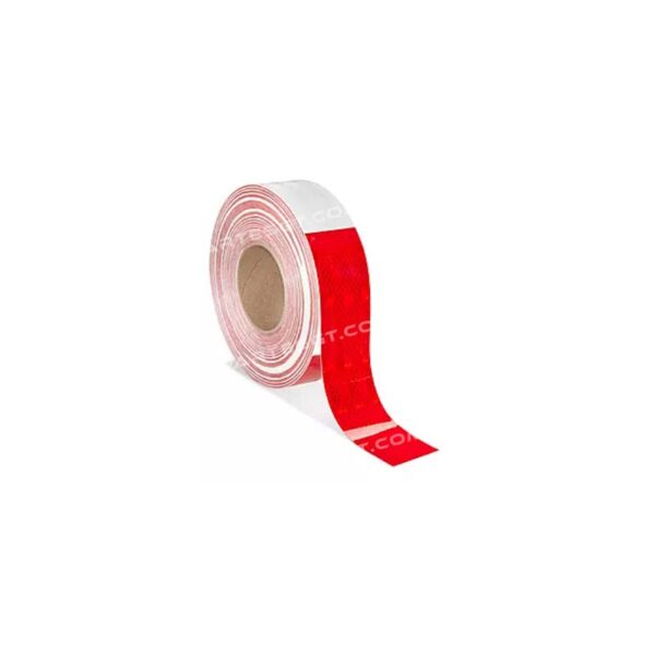 CINTA REFLEJANTE 3M ROJO/BLANCO 2"X9.14 MTS
