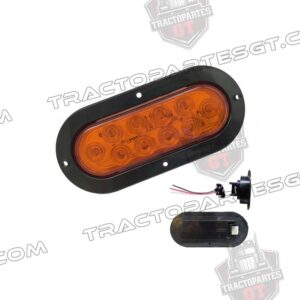 PLAFON OVALADO 6" 10 LED AMBAR P/REMACHAR 12-24V TL