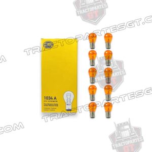 FOCO HELLA 1034 AMBAR 12V CAJA 10 PZS.