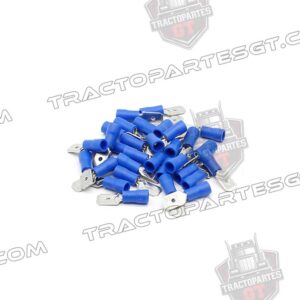 TERMINAL MACHO FORRADA AZUL CAL 14-16 BOLSA 100 PZS.